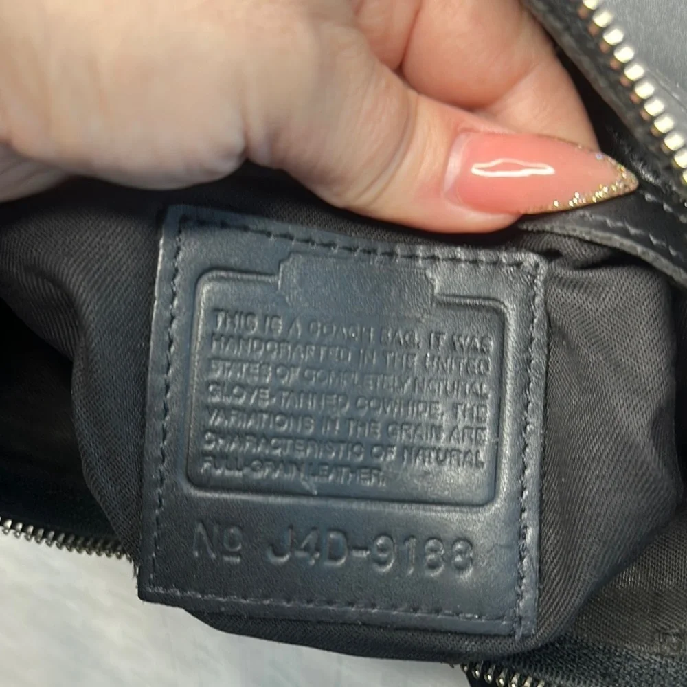 Coach # 9188 Legacy  Duffle Black Leather Crossbody Bag Purse